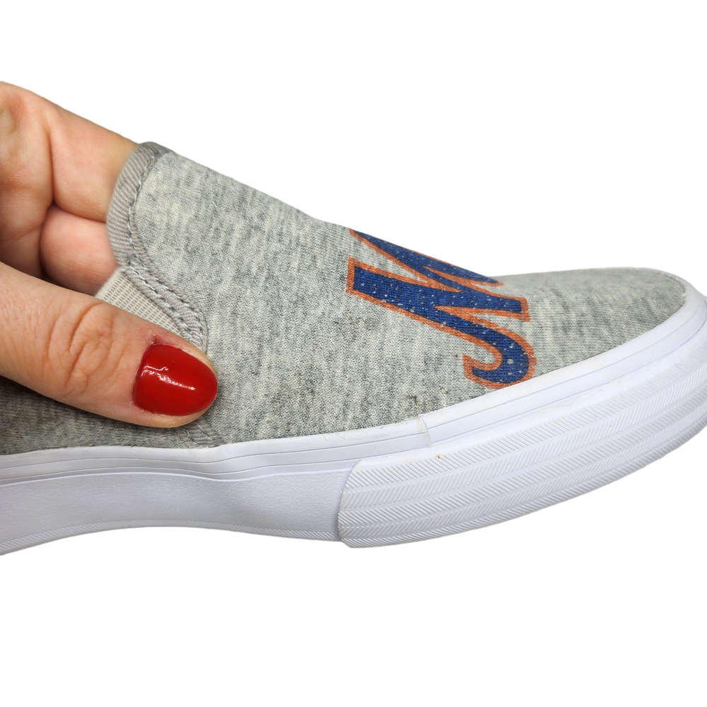 New York Mets Shoes Womens 9.5 Gray Blue Orange Keds Slip Ons MLB Baseball Comfy - Picture 8 of 12